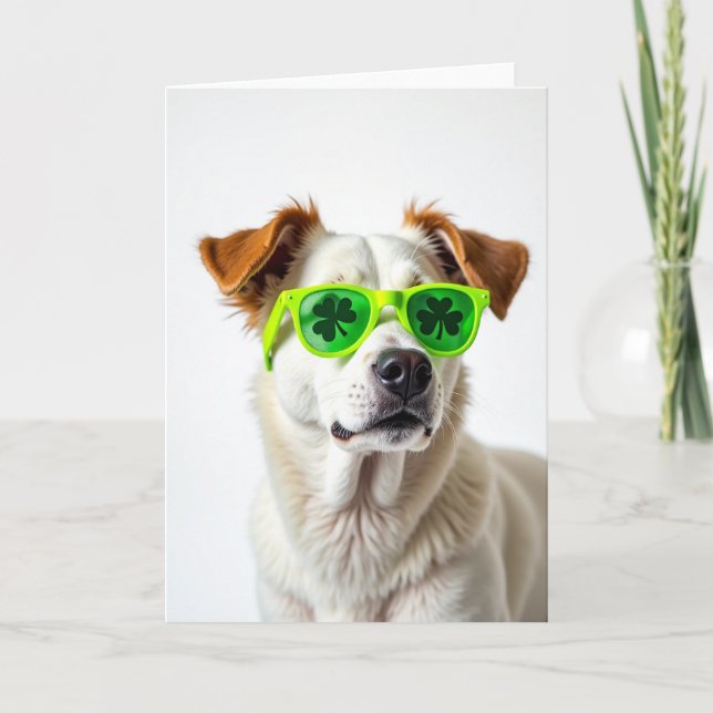 Shamrock Hund Rolig Tid Kort (Framsida)