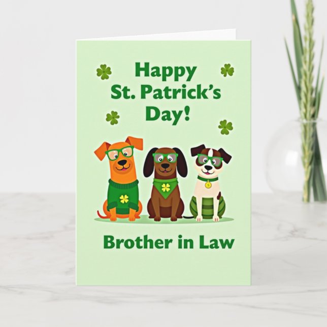 Shamrock Hundmönsterkort Kort (Framsida)