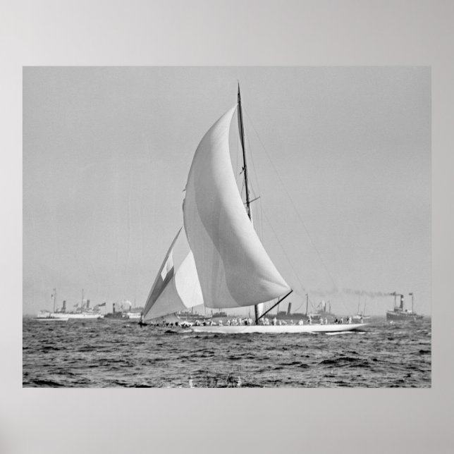 Shamrock III vid Förenta staternas Kopp Avslutade  Poster (Framsidan)