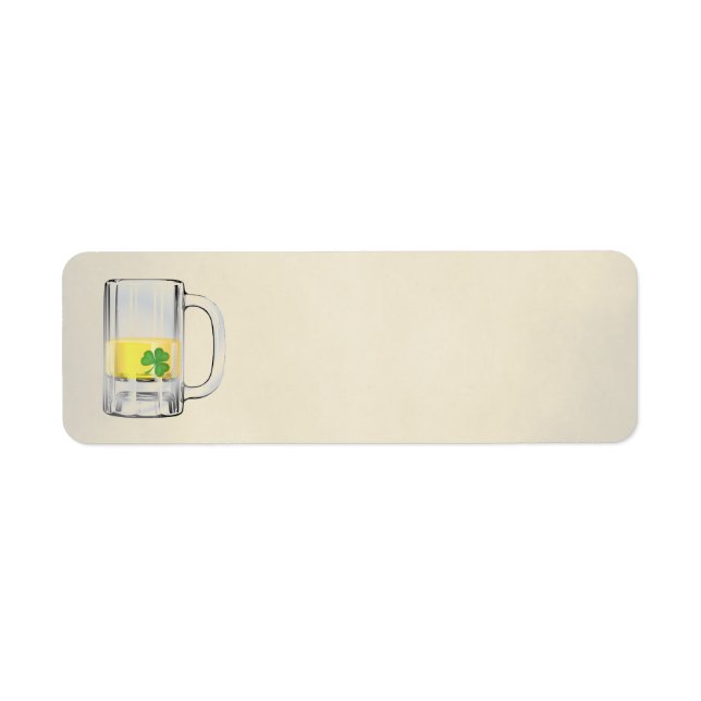 Shamrock in Beer Returadress Etikett (Framsidan)