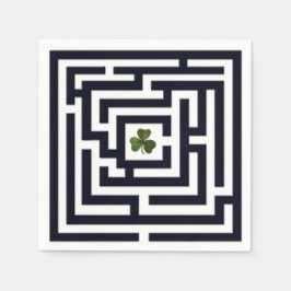 Shamrock in Black Labyrint Challenge Pappersservett