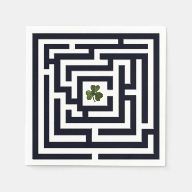 Shamrock in Black Labyrint Challenge Pappersservett (Framsidan)