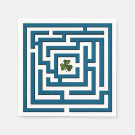 Shamrock in Blue Labyrint Challenge Pappersservett