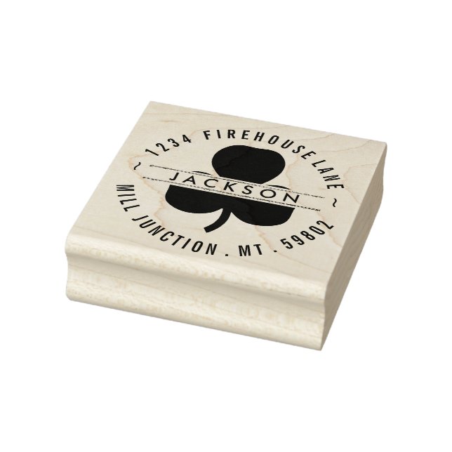 Shamrock in Circle Returadress Frimärke Stämpel (Stämpel)