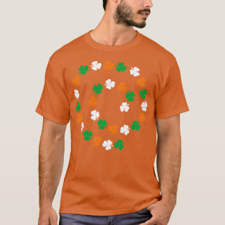 Shamrock in Grönt White Orange St patricks day Spi T Shirt