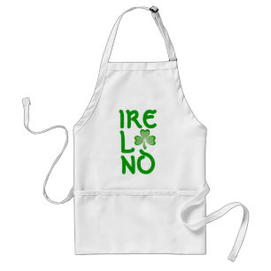 Shamrock 'Ireland' apron white Förkläde