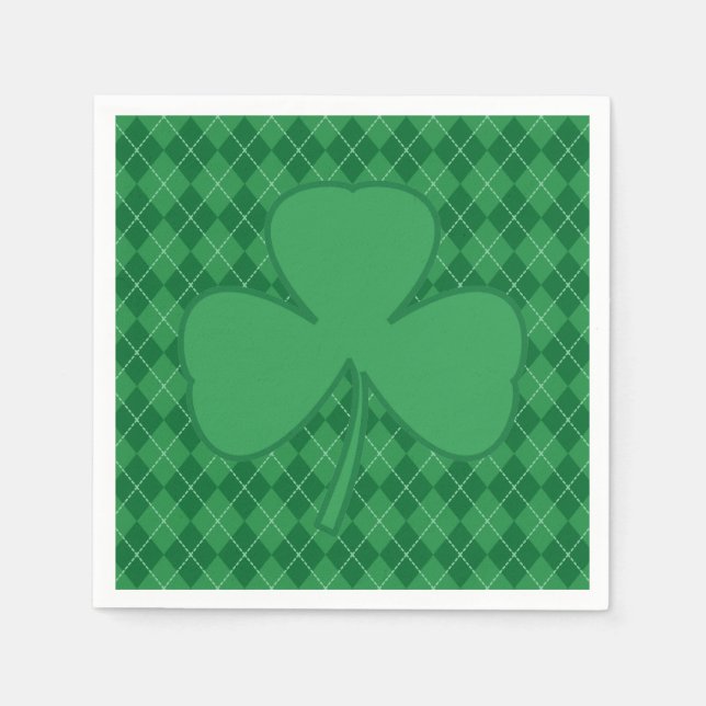 Shamrock Irish Argyle Napkins Pappersservett (Framsidan)
