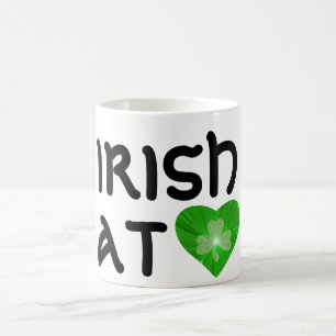 Shamrock 'Irish at (eart)' mugg white
