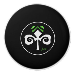 Shamrock Irish Circle Logotyp Knopp