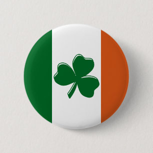 Shamrock Irish Flagga Design från USA Anpassnings Knapp