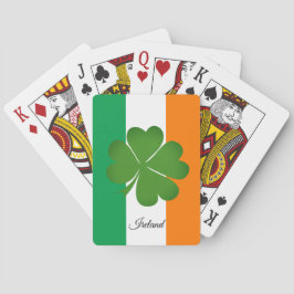 Shamrock, Irish Flagga, Ireland Speling Cards Game Casinokort