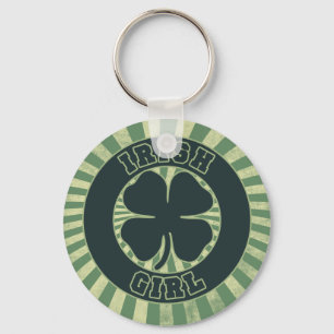 Shamrock Irish Girl Nyckelring