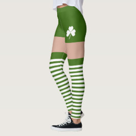 Shamrock Irish Grönt St patricks day Novelty Rolig Leggings