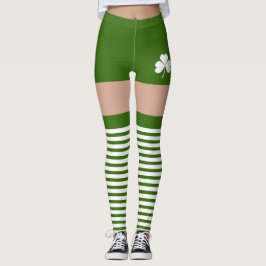 Shamrock Irish Grönt St patricks day Novelty Rolig Leggings