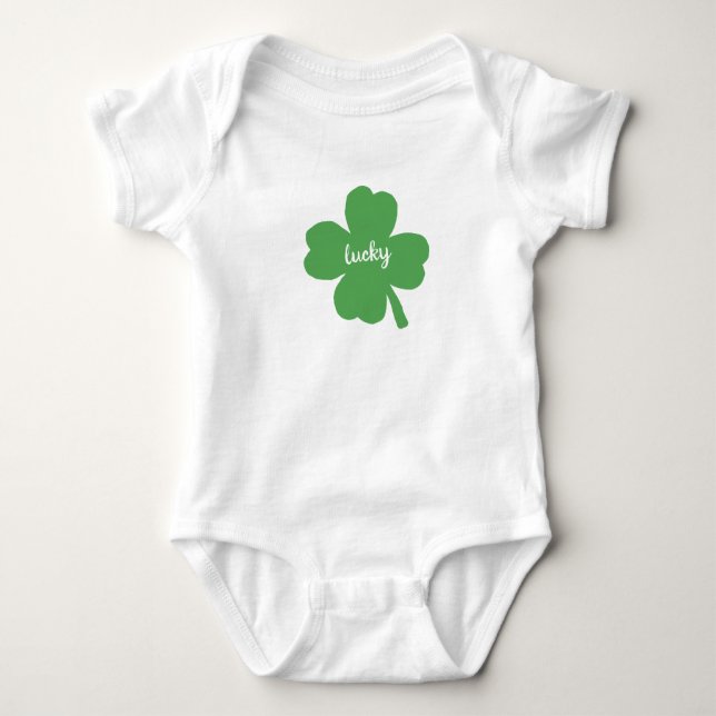 Shamrock Irish Painting Silhouette Kids T-Shirt (Framsida)