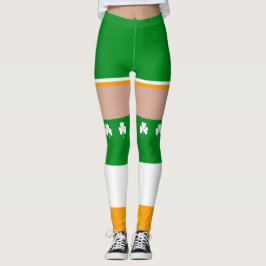 Shamrock Irish St patricks day Novelty Roligt Leggings