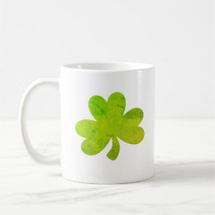 Shamrock Irish Watercolor Struktur Painting Kaffemugg
