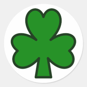 Shamrock, Irland Runt Klistermärke