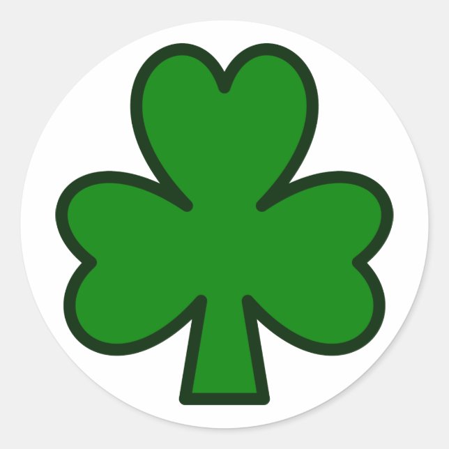 Shamrock, Irland Runt Klistermärke (Framsida)