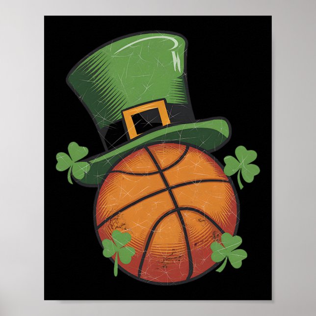 Shamrock irländska Sketch Leprechaun St Patricks D Poster (Framsidan)