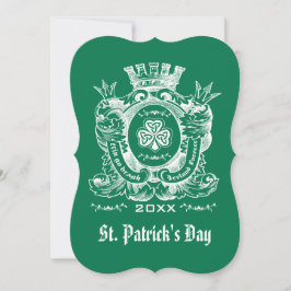 Shamrock Jackar om Arm St. Patrick-Day-inbjudninga Inbjudningar
