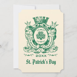 Shamrock Jackar om Arm St. Patrick-Day-inbjudninga Inbjudningar