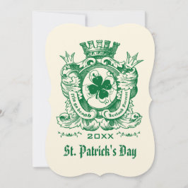Shamrock Jackar om Arm St. Patrick Day Party Inbjudningar