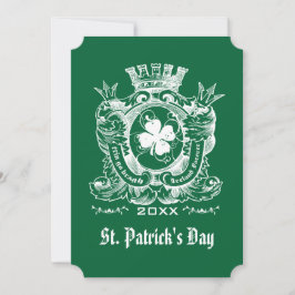 Shamrock Jackar om Arm St. Patrick Day Party Inbjudningar