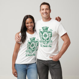 Shamrock Jackar om Arm Vapensköld St. Patrick's Da Tee Shirt