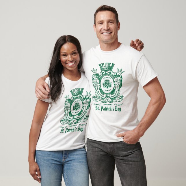 Shamrock Jackar om Arm Vapensköld St. Patrick's Da Tee Shirt (Unisex)