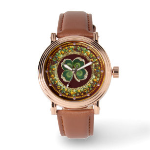 Shamrock Jewel guld med pärlor Armbandsur