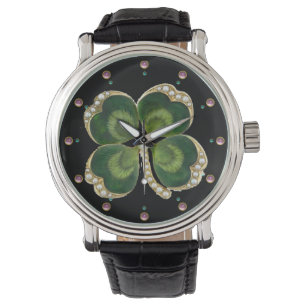 Shamrock Jewel guld med pärlor Armbandsur