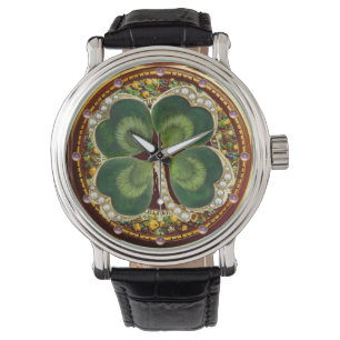 Shamrock Jewel guld med pärlor Armbandsur