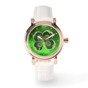 Shamrock Jewel guld med pärlor Armbandsur