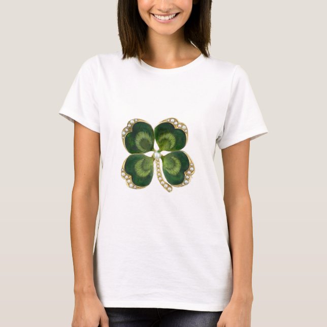 Shamrock Jewel guld med pärlor Tröja (Framsida)