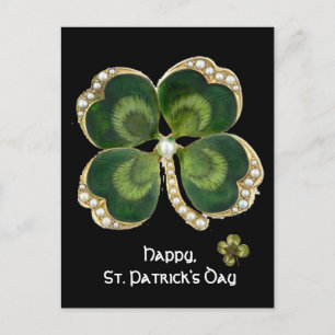 Shamrock Jewel guld med pärlor Vykort