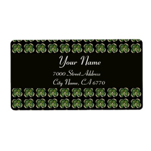 Shamrock Jewel och Pearls Black guld Saint patrick Fraktsedel