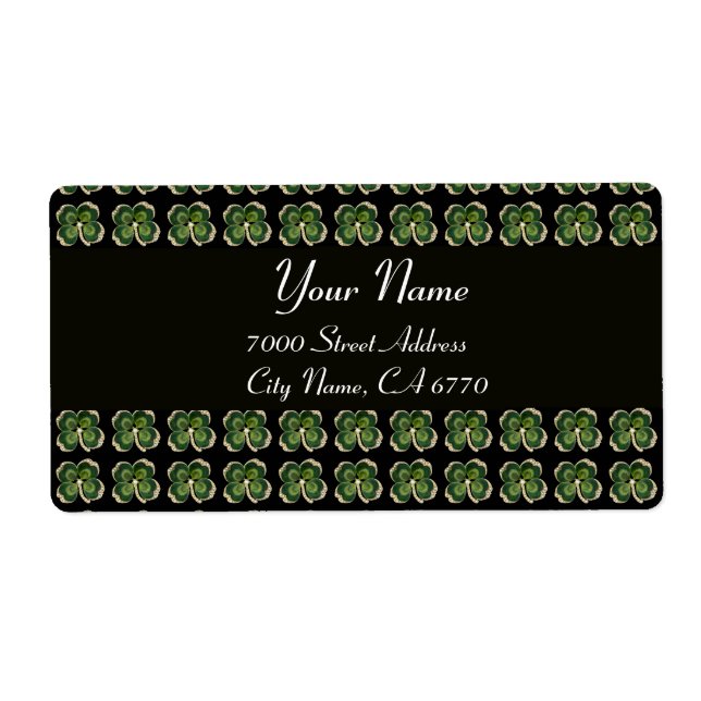 Shamrock Jewel och Pearls Black guld Saint patrick Fraktsedel (Framsidan)