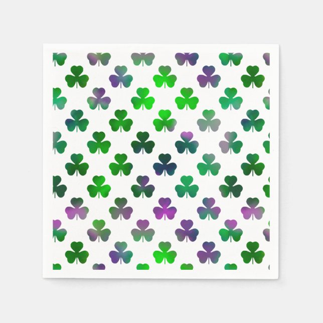 Shamrock Jewel Ton Grön - Klassisk Pappersservett (Framsidan)