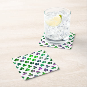 Shamrock Jewel Ton Grön - Klassisk Underlägg Papper Kvadrat