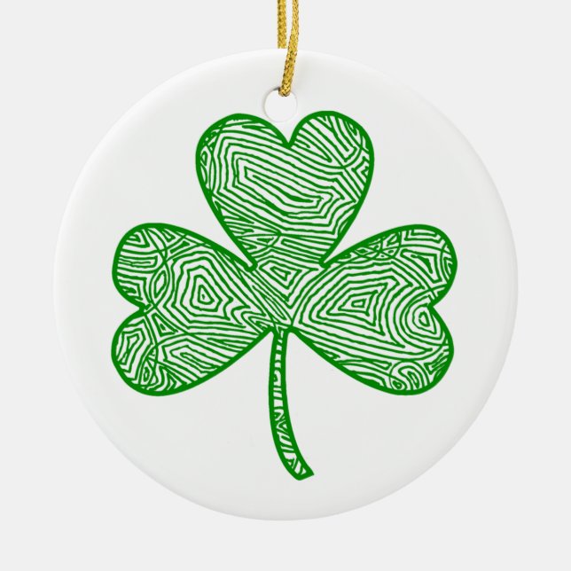 Shamrock Julgransprydnad Keramik (Framsidan)