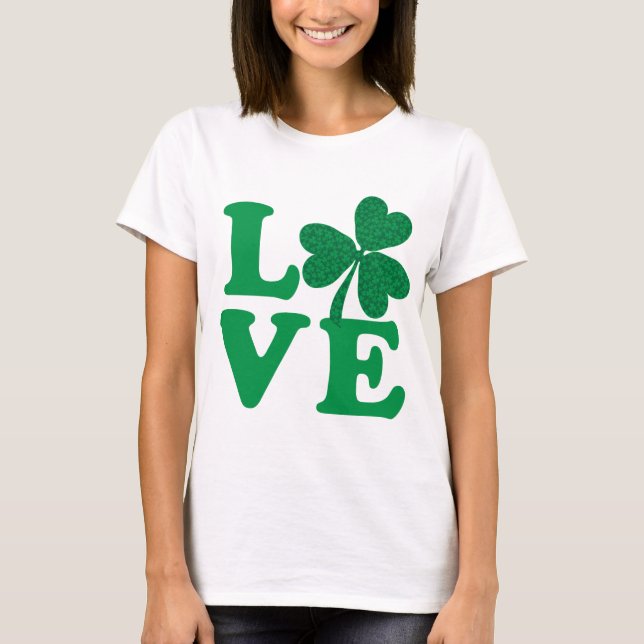Shamrock KÄRLEK T-shirt (Framsida)