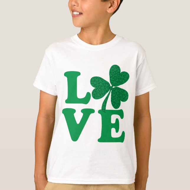 Shamrock KÄRLEK Tee Shirt (Framsida)