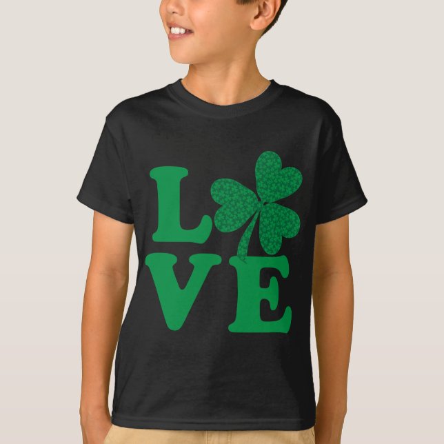 Shamrock KÄRLEK Tee Shirt (Framsida)