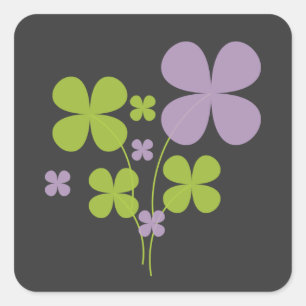Shamrock-klistermärke Fyrkantigt Klistermärke