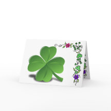 Shamrock Klöver Card för St. Patrick-dagen