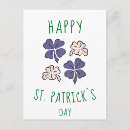 Shamrock-klöver Glad St. Patricks dag Vykort