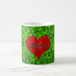Shamrock Klöver Grönt Irish Heart COYBIG Ireland Kaffemugg