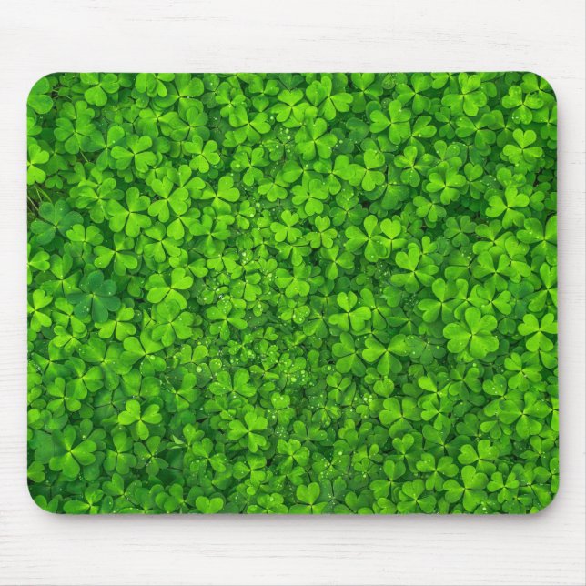 Shamrock Klöver Grönt Irish Symbol Ireland Irland Musmatta (Framsidan)