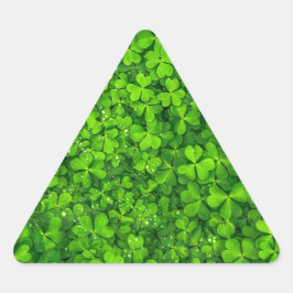 Shamrock Klöver Grönt Irish Symbol Ireland Irland Triangelformat Klistermärke